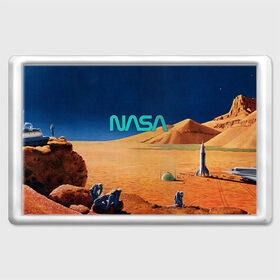 Магнит 45*70 с принтом NASA on Mars в Новосибирске, Пластик | Размер: 78*52 мм; Размер печати: 70*45 | 
