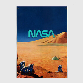 Постер с принтом NASA on Mars в Новосибирске, 100% бумага
 | бумага, плотность 150 мг. Матовая, но за счет высокого коэффициента гладкости имеет небольшой блеск и дает на свету блики, но в отличии от глянцевой бумаги не покрыта лаком | Тематика изображения на принте: 