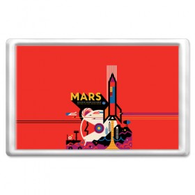 Магнит 45*70 с принтом Mars NASA в Новосибирске, Пластик | Размер: 78*52 мм; Размер печати: 70*45 | Тематика изображения на принте: 