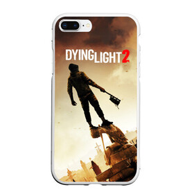 Чехол для iPhone 7Plus/8 Plus матовый с принтом Dying Light 2 в Новосибирске, Силикон | Область печати: задняя сторона чехла, без боковых панелей | action | city | dying light | game | postapocalypse | sky | zombie | город | игра | персонаж | постапокалипсис