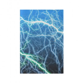 Обложка для паспорта матовая кожа с принтом РАЗРЯДЫ МОЛНИЙ в Новосибирске, натуральная матовая кожа | размер 19,3 х 13,7 см; прозрачные пластиковые крепления | Тематика изображения на принте: blue | epic | green | lightning | rain | storm | stripes | texture | thunder | гроза | гром | дождь | зеленый | линии | молнии | молния | пафосные | полосы | разряды | синий | текстура | шторм | эпичные | яркие