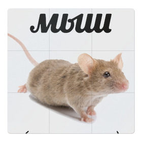 Магнитный плакат 3Х3 с принтом Мыш кродеться в Новосибирске, Полимерный материал с магнитным слоем | 9 деталей размером 9*9 см | Тематика изображения на принте: крадется | кродется | кродеться | мем | мемас | мемепедия | мыш | мышка | мышь