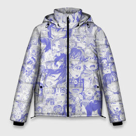 Мужская зимняя куртка 3D с принтом AHEGAO BLUE в Новосибирске, верх — 100% полиэстер; подкладка — 100% полиэстер; утеплитель — 100% полиэстер | длина ниже бедра, свободный силуэт Оверсайз. Есть воротник-стойка, отстегивающийся капюшон и ветрозащитная планка. 

Боковые карманы с листочкой на кнопках и внутренний карман на молнии. | ahegao | anime | kawai | kowai | otaku | senpai | sugoi | waifu | weeaboo | yandere | аниме | ахегао | вайфу | виабу | каваи | ковай | культура | отаку | сенпай | сугои | тренд | яндере