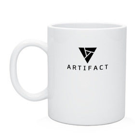 Кружка с принтом ARTIFACT DOTA 2 CARD GAME LOGO в Новосибирске, керамика | объем — 330 мл, диаметр — 80 мм. Принт наносится на бока кружки, можно сделать два разных изображения | 