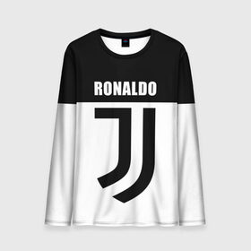 Мужской лонгслив 3D с принтом Ronaldo Juventus в Новосибирске, 100% полиэстер | длинные рукава, круглый вырез горловины, полуприлегающий силуэт | cr7 | cristiano ronaldo | football | juventus | криштиану роналду | роналдо | роналду | ювентус