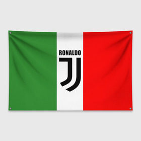 Флаг-баннер с принтом Ronaldo Juventus Italy в Новосибирске, 100% полиэстер | размер 67 х 109 см, плотность ткани — 95 г/м2; по краям флага есть четыре люверса для крепления | cr7 | cristiano ronaldo | football | juventus | криштиану роналду | роналдо | роналду | футбол | ювентус