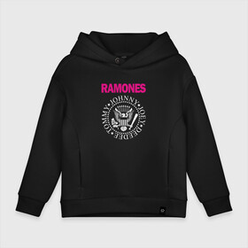 Детское худи Oversize хлопок с принтом ramones в Новосибирске, френч-терри — 70% хлопок, 30% полиэстер. Мягкий теплый начес внутри —100% хлопок | боковые карманы, эластичные манжеты и нижняя кромка, капюшон на магнитной кнопке | misfits | punk | ramones | панк | рок