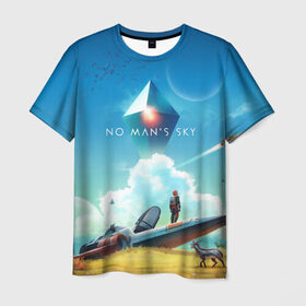 Мужская футболка 3D с принтом No Man’s Sky - Atlas Rises в Новосибирске, 100% полиэфир | прямой крой, круглый вырез горловины, длина до линии бедер | Тематика изображения на принте: no man sky | no mans sky | no man’s sky | no man’s sky next