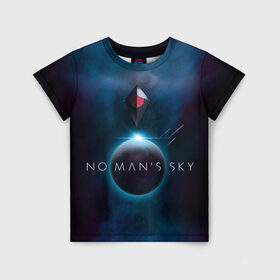 Детская футболка 3D с принтом No Man’s Sky в Новосибирске, 100% гипоаллергенный полиэфир | прямой крой, круглый вырез горловины, длина до линии бедер, чуть спущенное плечо, ткань немного тянется | Тематика изображения на принте: no man sky | no mans sky | no man’s sky | no man’s sky next