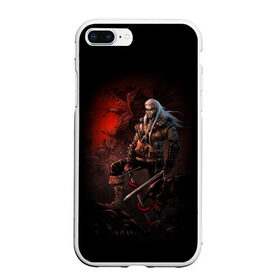 Чехол для iPhone 7Plus/8 Plus матовый с принтом The Witcher в Новосибирске, Силикон | Область печати: задняя сторона чехла, без боковых панелей | witcher | ведьмак | геральт