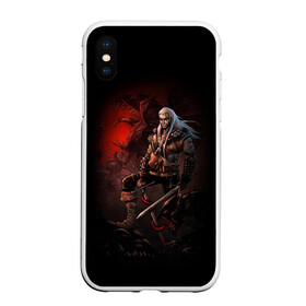 Чехол для iPhone XS Max матовый с принтом The Witcher в Новосибирске, Силикон | Область печати: задняя сторона чехла, без боковых панелей | witcher | ведьмак | геральт