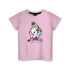 Детская футболка хлопок с принтом Rocket bunny в Новосибирске, 100% хлопок | круглый вырез горловины, полуприлегающий силуэт, длина до линии бедер | 240sx | bunny | nissan | rocket | toyota | кролик | ниссан | тойота