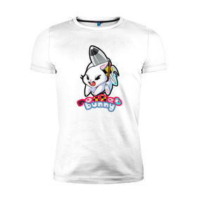Мужская футболка премиум с принтом Rocket bunny в Новосибирске, 92% хлопок, 8% лайкра | приталенный силуэт, круглый вырез ворота, длина до линии бедра, короткий рукав | 240sx | bunny | nissan | rocket | toyota | кролик | ниссан | тойота