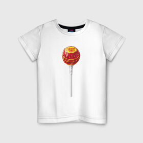 Детская футболка хлопок с принтом Chupa-Chups в Новосибирске, 100% хлопок | круглый вырез горловины, полуприлегающий силуэт, длина до линии бедер | 