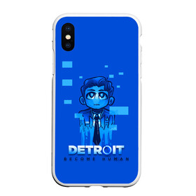 Чехол для iPhone XS Max матовый с принтом Detroitbecome human в Новосибирске, Силикон | Область печати: задняя сторона чехла, без боковых панелей | Тематика изображения на принте: connor | cyberlife | detroit become human | deviant | kara | markus | ps4 | rk800 |  detroit: become human | детроит | детроит: стать человеком | игры | кара | коннор | конор | кэра | маркус | пиратs | эксклюзив