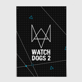 Постер с принтом WATCH DOGS 2 в Новосибирске, 100% бумага
 | бумага, плотность 150 мг. Матовая, но за счет высокого коэффициента гладкости имеет небольшой блеск и дает на свету блики, но в отличии от глянцевой бумаги не покрыта лаком | action | ct os | ded sec | fox | gamer | hacker | player | watch dogs | watch dogs 2 | знак лиса | хакер