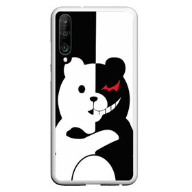 Чехол для Honor P30 с принтом MONOKUMA в Новосибирске, Силикон | Область печати: задняя сторона чехла, без боковых панелей | anime | bear | black  white | minomi | monokuma | pink | rabbit | school | аниме | главарь | миноми | монокума | черно белый | школа