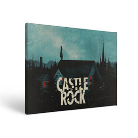 Холст прямоугольный с принтом Castle Rock в Новосибирске, 100% ПВХ |  | castle rock | hulu | билл скарсгард | дж.дж. абрамс | касл рок | кубик в кубе | стивен кинг | шоушенк