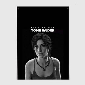 Постер с принтом Rise if The Tomb Raider в Новосибирске, 100% бумага
 | бумага, плотность 150 мг. Матовая, но за счет высокого коэффициента гладкости имеет небольшой блеск и дает на свету блики, но в отличии от глянцевой бумаги не покрыта лаком | adventure | lara croft | tomb rider | археолог | гробниц | крофт | лара | приключения | расхитительница