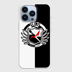 Чехол для iPhone 13 Pro с принтом MONOKUMA SCHOOL с фоном в Новосибирске,  |  | anime | bear | black  white | minomi | monokuma | pink | rabbit | school | аниме | главарь | миноми | монокума | черно белый | школа