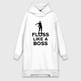 Платье-худи хлопок с принтом Floss like a boss в Новосибирске,  |  | dance | floss like a boss | fortnite | swag | thebackpackkid | танец