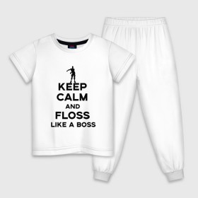 Детская пижама хлопок с принтом Keep Calm в Новосибирске, 100% хлопок |  брюки и футболка прямого кроя, без карманов, на брюках мягкая резинка на поясе и по низу штанин
 | 
