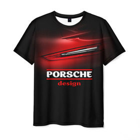 Мужская футболка 3D с принтом Porsche design в Новосибирске, 100% полиэфир | прямой крой, круглый вырез горловины, длина до линии бедер | auto | porsche | porsche ag | авто | автомобиль | дизайн | машина | порше | суперкар | тачка