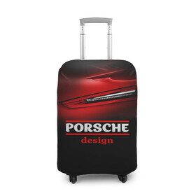 Чехол для чемодана 3D с принтом Porsche design в Новосибирске, 86% полиэфир, 14% спандекс | двустороннее нанесение принта, прорези для ручек и колес | auto | porsche | porsche ag | авто | автомобиль | дизайн | машина | порше | суперкар | тачка