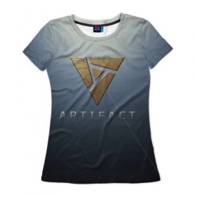 Женская футболка 3D с принтом ARTIFACT DOTA 2 CARD GAME в Новосибирске, 100% полиэфир ( синтетическое хлопкоподобное полотно) | прямой крой, круглый вырез горловины, длина до линии бедер | 