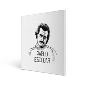 Холст квадратный с принтом Pablo Escobar в Новосибирске, 100% ПВХ |  | escobar | loving pablo | эскобар