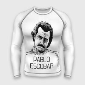 Мужской рашгард 3D с принтом Pablo Escobar в Новосибирске,  |  | escobar | loving pablo | эскобар