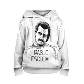 Детская толстовка 3D с принтом Pablo Escobar в Новосибирске, 100% полиэстер | двухслойный капюшон со шнурком для регулировки, мягкие манжеты на рукавах и по низу толстовки, спереди карман-кенгуру с мягким внутренним слоем | Тематика изображения на принте: escobar | loving pablo | эскобар