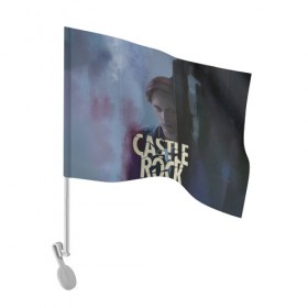 Флаг для автомобиля с принтом Castle Rock - shawshank prisoner в Новосибирске, 100% полиэстер | Размер: 30*21 см | castle rock | hulu | билл скарсгард | дж.дж. абрамс | касл рок | кубик в кубе | стивен кинг | шоушенк