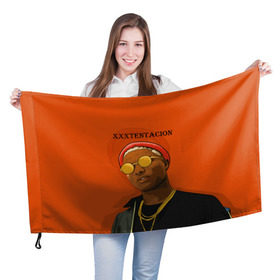 Флаг 3D с принтом XXXtentacion KING в Новосибирске, 100% полиэстер | плотность ткани — 95 г/м2, размер — 67 х 109 см. Принт наносится с одной стороны | king | swag | xxxtentacion