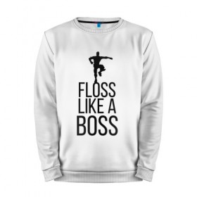 Мужской свитшот хлопок с принтом FLOSS LIKE A BOSS в Новосибирске, 100% хлопок |  | 