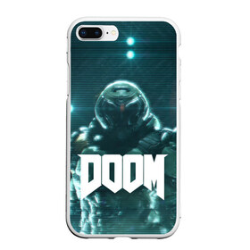 Чехол для iPhone 7Plus/8 Plus матовый с принтом DOOM в Новосибирске, Силикон | Область печати: задняя сторона чехла, без боковых панелей | demon | devil | doom | doom vfr | evil | game | mars | red | демон | дум | игры | космос | красная планета | марс | пришельцы