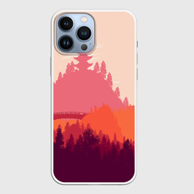 Чехол для iPhone 13 Pro Max с принтом Firewatch в Новосибирске,  |  | campo santo | firewatch | арт | вечер | вид | горы | закат | игра | лес | озеро | олень | пейзаж | пожарный дозор | солнце | холмы