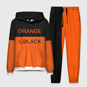Мужской костюм 3D (с толстовкой) с принтом Orange Is the New Black в Новосибирске,  |  | Тематика изображения на принте: orange is the new black | оранжевый  хит сезона