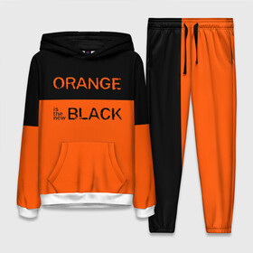 Женский костюм 3D (с толстовкой) с принтом Orange Is the New Black в Новосибирске,  |  | orange is the new black | оранжевый  хит сезона