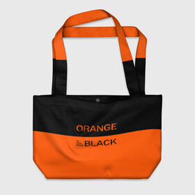 Пляжная сумка 3D с принтом Orange Is the New Black в Новосибирске, 100% полиэстер | застегивается на металлическую кнопку; внутренний карман застегивается на молнию. Стенки укреплены специальным мягким материалом, чтобы защитить содержимое от несильных ударов
 | orange is the new black | оранжевый  хит сезона