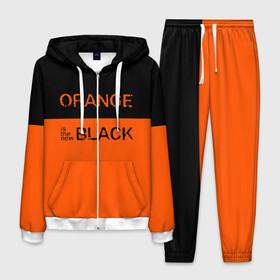 Мужской костюм 3D с принтом Orange Is the New Black в Новосибирске, 100% полиэстер | Манжеты и пояс оформлены тканевой резинкой, двухслойный капюшон со шнурком для регулировки, карманы спереди | orange is the new black | оранжевый  хит сезона