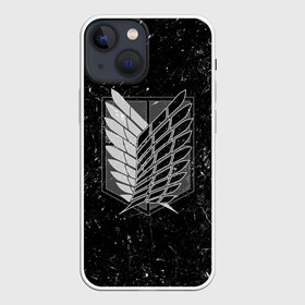 Чехол для iPhone 13 mini с принтом Атака Титанов белая пыль в Новосибирске,  |  | attack | titan | аккерман | арлерт | армин | атака | гуманоид | йегер | манга | микаса | монстры | мутант | титанов | эрен