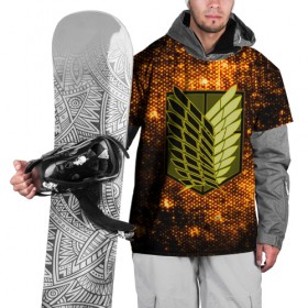 Накидка на куртку 3D с принтом Attack on titan art в Новосибирске, 100% полиэстер |  | 