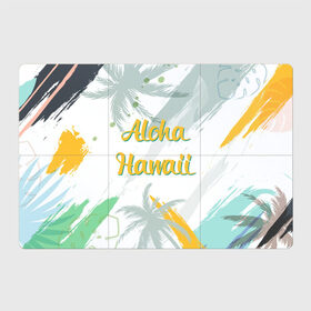 Магнитный плакат 3Х2 с принтом Aloha Hawaii в Новосибирске, Полимерный материал с магнитным слоем | 6 деталей размером 9*9 см | Тематика изображения на принте: aloha | summer | sun | travel | гавайи | лето | путешествия