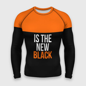Мужской рашгард 3D с принтом ORANGE IS THE NEW BLACK в Новосибирске,  |  | Тематика изображения на принте: orange is the new black