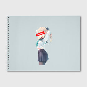 Альбом для рисования с принтом Семпай в Новосибирске, 100% бумага
 | матовая бумага, плотность 200 мг. | anime girl | senpai | манга | семпай | япония