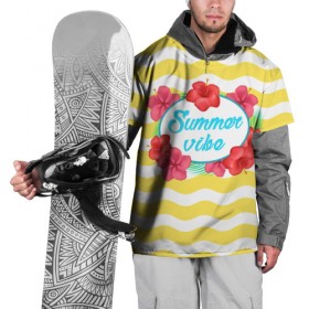 Накидка на куртку 3D с принтом Summer vibe в Новосибирске, 100% полиэстер |  | Тематика изображения на принте: summer | vibe | лето | настроение | солнце | цветы
