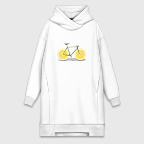 Платье-худи хлопок с принтом Велосипед в Новосибирске,  |  | bike | вело | велосипед | лимон