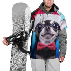 Накидка на куртку 3D с принтом рождество в Новосибирске, 100% полиэстер |  | Тематика изображения на принте: dog | happy new year | бантик | взгляд | глаза | новый год | пинчер | праздник | санта клаус | собака | той терьер