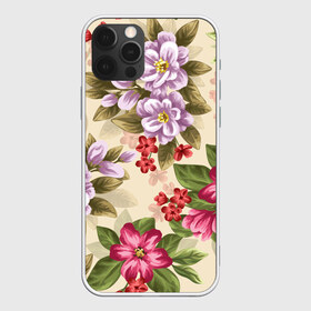 Чехол для iPhone 12 Pro Max с принтом Цветы в Новосибирске, Силикон |  | Тематика изображения на принте: букет | георгин | гладиолус | нежный | пастель | роза | ромашка